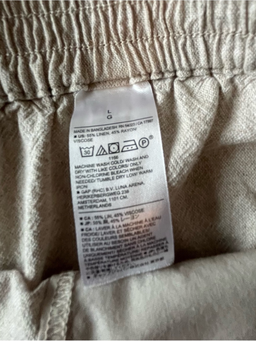 Banana Republic Factory Any Day Flax High-Rise Linen Blend Shorts SZ Large - Picture 11 of 12